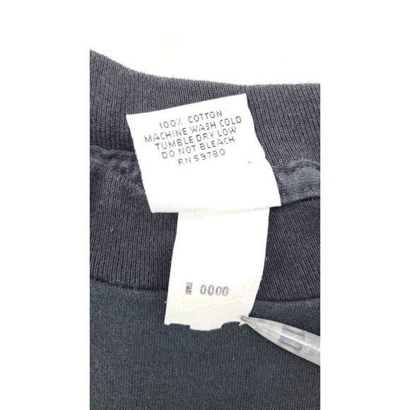 Vintage Guess Georges Marciano Embroidered Logo Crop T-Shirt Black Colorblock - Picture 6 of 7